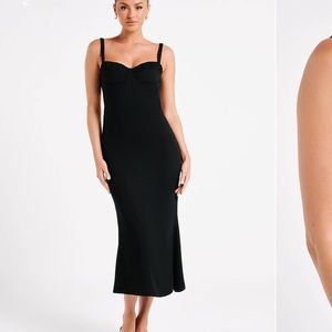 Meshki Constance Cupped Midi Dress - Black